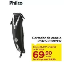 Oferta de Philco - Cortador De Cabelo PCR12CR por R$69,9 em Carrefour