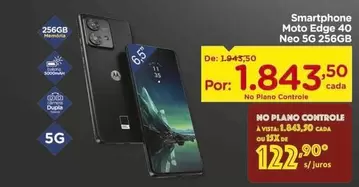 Oferta de Camera - Smartphone Moto Edige 40 Neo 5g 256gb em Carrefour