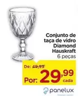 Oferta de Hauskraft - Conjunto De Taça De Vidro Diamond por R$29,99 em Carrefour