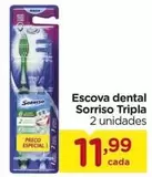 Oferta de Sorriso - Escova Dental Tripla por R$11,99 em Carrefour