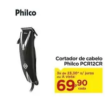 Oferta de Philco - Cortador De Cabelo Pcr12cr por R$69,9 em Carrefour