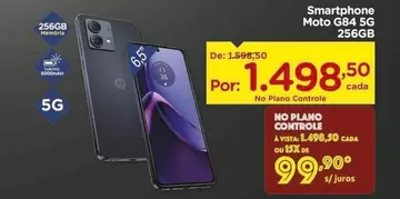 Oferta de De   - Smartphone Moto G84 5g 256gb por R$1498,5 em Carrefour