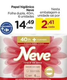 Oferta de Neve - Papel Higiênico por R$14,49 em Carrefour