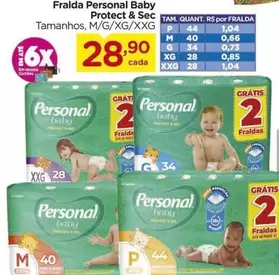 Oferta de Personal - Fralda Baby por R$28,9 em Carrefour