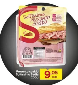 Oferta de Sadia - Presunto Cozido Soltíssimo por R$9,05 em Carrefour