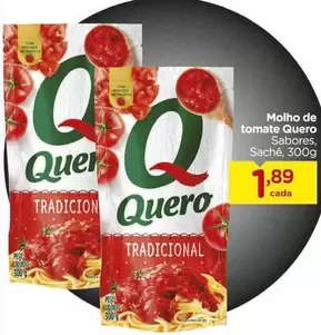 Oferta de Quero - Molho De Tomate por R$1,89 em Carrefour