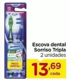 Oferta de Sorriso - Escova Dental Tripla por R$13,69 em Carrefour