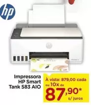 Oferta de HP - Impressora Smart Tank 583 AIO por R$879 em Carrefour