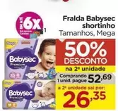 Oferta de Babysec - Fralda Shortinho por R$52,69 em Carrefour