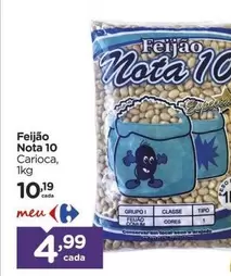 Oferta de Nota 10 - Feijão por R$10,19 em Carrefour