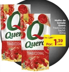 Oferta de Quero - Molho De Tomate por R$1,39 em Carrefour