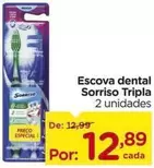 Oferta de Sorriso - Escova Dental Tripla por R$12,89 em Carrefour