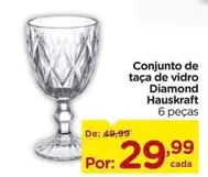 Oferta de Hauskraft - Conjunto De Taça De Vidro Diamond por R$29,99 em Carrefour