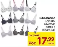 Oferta de Sutiã Basico por R$17,99 em Carrefour