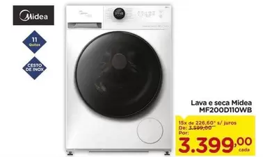 Oferta de Midea - Lava E Seca Mf200d110wb por R$3399 em Carrefour