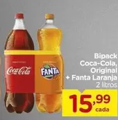 Oferta de Coca-Cola - Bipack , Original + Fanta Laranja por R$15,99 em Carrefour