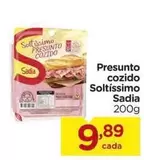 Oferta de Sadia - Presunto Cozido Soltíssimo por R$9,89 em Carrefour