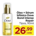 Oferta de Dove - Óleo + Sérum Bifasico Intense Repair por R$26,99 em Carrefour