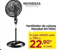 Oferta de Mondial - Ventilador De Coluna Nvt40c por R$22,9 em Carrefour