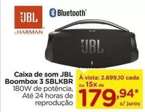 Oferta de JBL - Caixa De Som Boombox 3 Sblkbr por R$179,94 em Carrefour