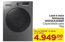 Oferta de Samsung - Lava E Seca Wd11a4453bx por R$4949 em Carrefour