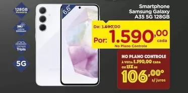 Oferta de Camera - Smartphone Galaxy A35 5G 128Gb por R$1590 em Carrefour