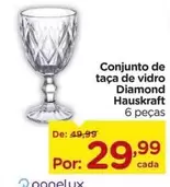 Oferta de Hauskraft - Conjunto De Taça De Vidro Diamond por R$29,99 em Carrefour