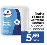 Oferta de Carrefour - Toalha De Papel Essential por R$5,69 em Carrefour