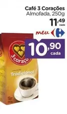 Oferta de 3 Corações - Café por R$11,49 em Carrefour