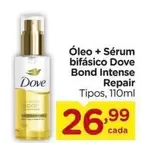 Oferta de Dove - Óleo + Sérum Bifasico Intense Repair por R$26,99 em Carrefour