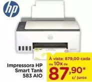 Oferta de HP - Impressora Smart Tank 583 Aio por R$879 em Carrefour