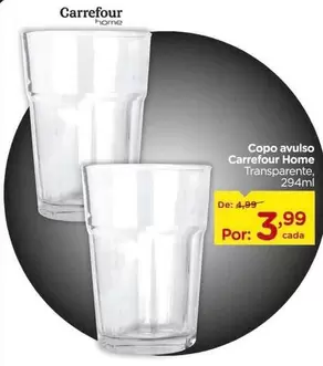 Oferta de Carrefour - Copo Avulso por R$3,99 em Carrefour