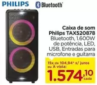 Oferta de Philips - Caixa De Som por R$1574,1 em Carrefour