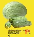 Oferta de Abobora Itália Ou Repolho Verde por R$1 em Super Muffato