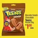 Oferta de Teens - Biscoito Snack Chocolate por R$1 em Super Muffato