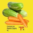 Oferta de Caipira - Cenoura Ou Pepino Caipira por R$1 em Super Muffato