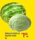 Oferta de Melancia Inteira Ou Repolho Verde por R$1 em Super Muffato