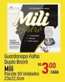 Oferta de Mili - Guardanapo Folha Dupla Bistro por R$3 em Super Muffato