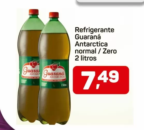 Oferta de Antarctica - Refrigerante Guaraná Normal/Zero por R$7,49 em Supermercados ABC