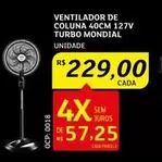 Oferta de Mondial - Ventilador De Coluna 40cm 127v Turbo por R$229 em Assaí Atacadista