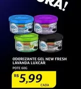 Oferta de Luxcar - Odorizante Gel New Fresh Lavanda por R$5,99 em Assaí Atacadista