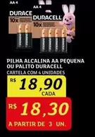 Oferta de Duracell - Pilha Alcalina Aa Pequena Ou Palito por R$18,9 em Assaí Atacadista