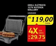 Oferta de Mallory - Grill Eletrico por R$119 em Assaí Atacadista