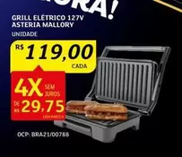 Oferta de Mallory - Grill Eletrico por R$119 em Assaí Atacadista