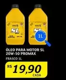 Oferta de Oleo Para Motor Sl 20W-50 Promax por R$19,9 em Assaí Atacadista