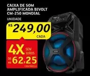 Oferta de Bivolt - Caixa De Som Amplificada Cm-250 Mondial por R$249 em Assaí Atacadista