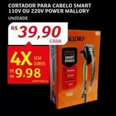 Oferta de Mallory - Cortador Para Cabelo Smart 110v Ou 220v Power por R$39,9 em Assaí Atacadista