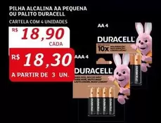 Oferta de Duracell - Pilha Alcalina Aa Pequena Ou Palito por R$18,9 em Assaí Atacadista