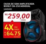 Oferta de De   - Caixa De Som Bivolt CM-250 por R$259 em Assaí Atacadista