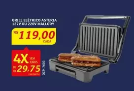 Oferta de Mallory - Grill Eletrico 127v OU 220V por R$119 em Assaí Atacadista